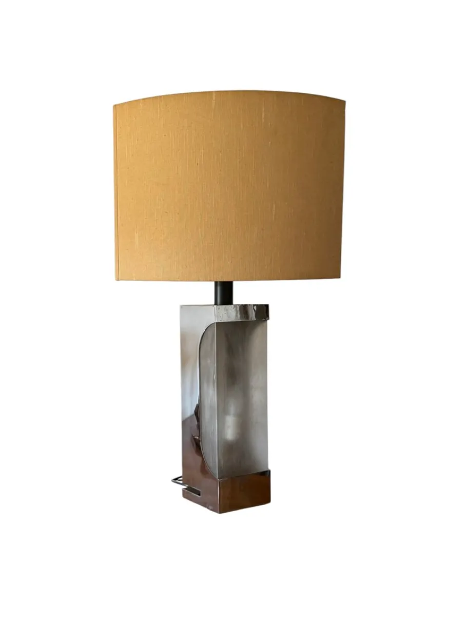 Outlet Pamono Hollywood Regency Chromed Table Lamp Base from Luci, Milan, Italy, 1970s