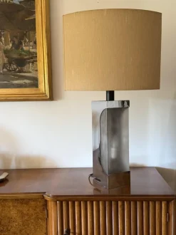 Outlet Pamono Hollywood Regency Chromed Table Lamp Base from Luci, Milan, Italy, 1970s