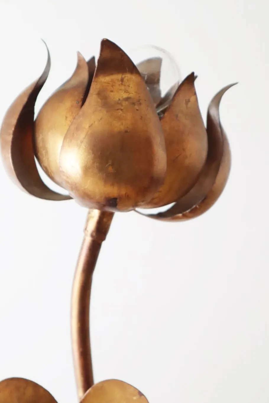 New Pamono Hollywood Regency Floral Floor Lamp attributed to Hans Kögel