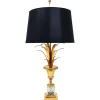 Sale Pamono Hollywood Regency Gilt Brass and Glass Pineapple Leaf Table Lamp by Maison Charles, France, 1970s