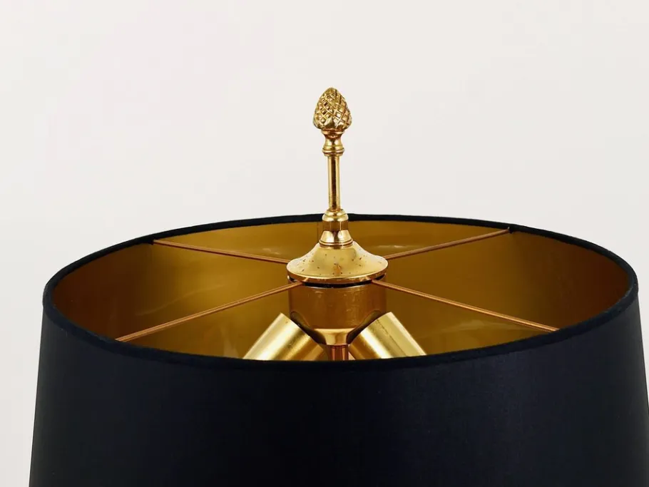 Sale Pamono Hollywood Regency Gilt Brass and Glass Pineapple Leaf Table Lamp by Maison Charles, France, 1970s