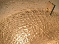 Discount Pamono Hollywood Regency Glass Ceiling Lamp by Kaiser, 1970s