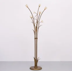 Online Pamono Hollywood Regency Gold Flower Shaped Floor Lamp, 1980s