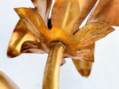 Discount Pamono Hollywood Regency Gold Flower-Shaped Table Lamp in the style of Koegl, 1970s