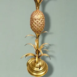 Outlet Pamono Hollywood Regency Gold-Plated Pineapple Floor Lamp attributed to Hans Kögl, 1970s