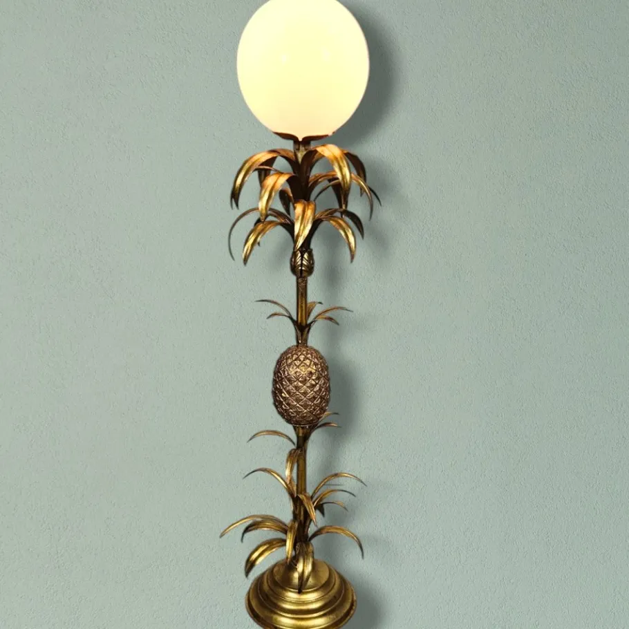 Outlet Pamono Hollywood Regency Gold-Plated Pineapple Floor Lamp attributed to Hans Kögl, 1970s