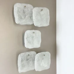 Clearance Pamono Hollywood Regency Ice Glass Wall Light from Kalmar Lights, 1960s, Set of 3