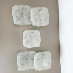 Clearance Pamono Hollywood Regency Ice Glass Wall Light from Kalmar Lights, 1960s, Set of 3