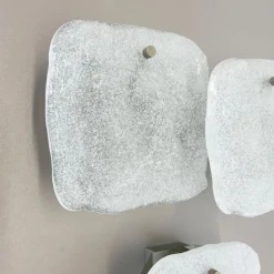 Clearance Pamono Hollywood Regency Ice Glass Wall Light from Kalmar Lights, 1960s, Set of 3