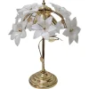 Sale Pamono Hollywood Regency Murano Glass Floral Table Lamp, Italy, 1970s