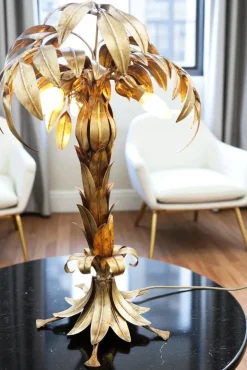 Pamono Hollywood Regency Palm Tree Table Lamp by Hans Kögl, 1980s