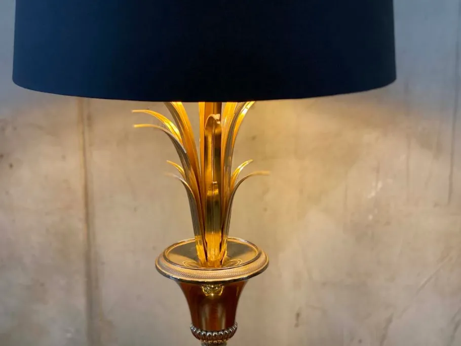 Online Pamono Hollywood Regency Style Palm Table Lamp from Maison Jansen, 1970s