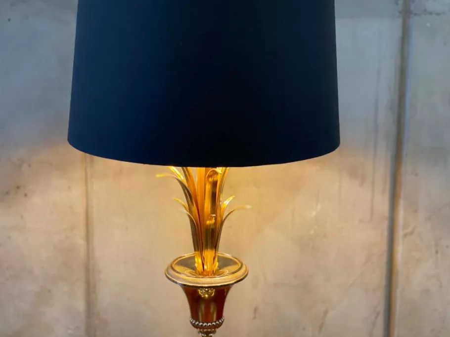 Online Pamono Hollywood Regency Style Palm Table Lamp from Maison Jansen, 1970s