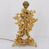 Hot Pamono Hollywood Regency Table Lamp Base in Bronze and Quartz by Claude Victor Boeltz, 1980s
