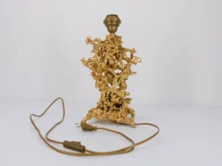 Hot Pamono Hollywood Regency Table Lamp Base in Bronze and Quartz by Claude Victor Boeltz, 1980s