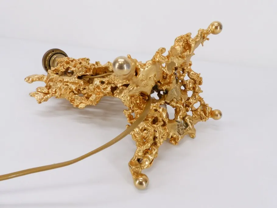 Hot Pamono Hollywood Regency Table Lamp Base in Bronze and Quartz by Claude Victor Boeltz, 1980s