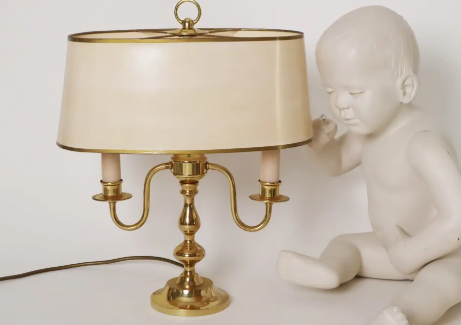 Discount Pamono Hollywood Regency Table Lamp in the style of French Bouillotte, 1980s