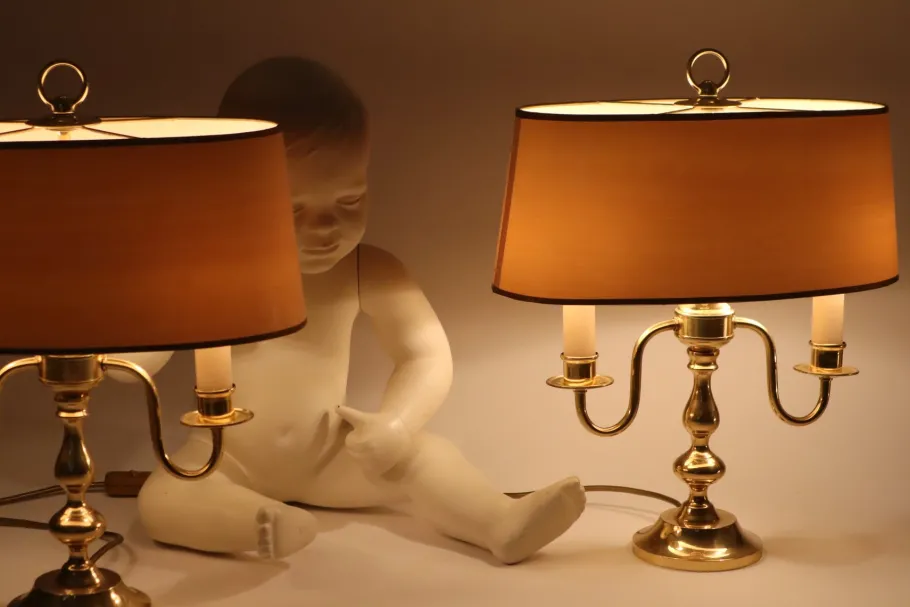 Discount Pamono Hollywood Regency Table Lamp in the style of French Bouillotte, 1980s