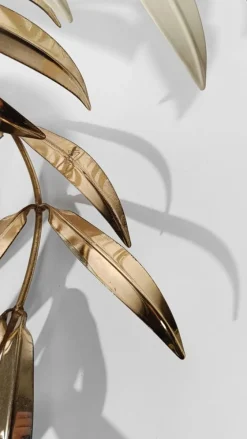 Hot Pamono Hollywood Regency Wall Light Sconce in White & Gilt Metal Leaf by Hans Kögl, 1970s