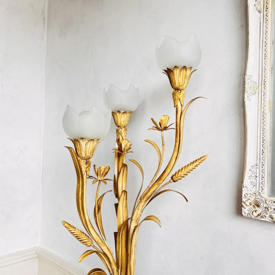 Best Pamono Hollywood Regency Wheat Sheaf Floor Lamp