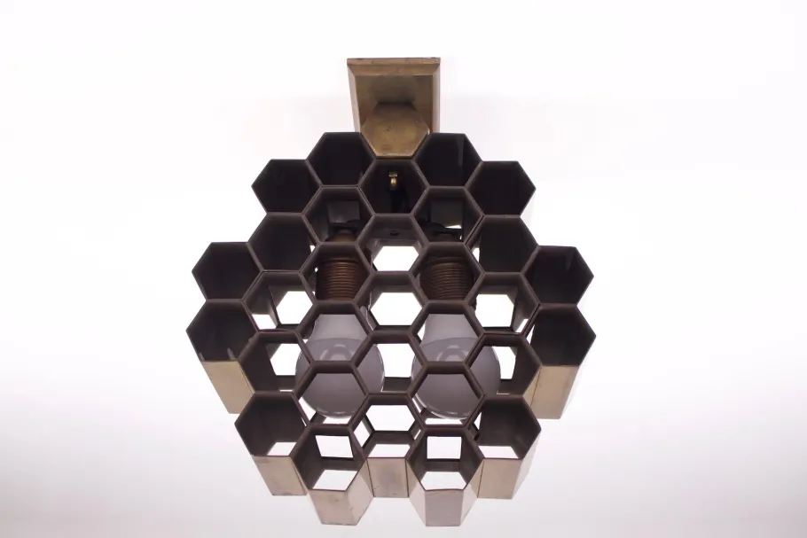 New Pamono Honeycomb Wall Lamp by Jules Wabbes, 1950s