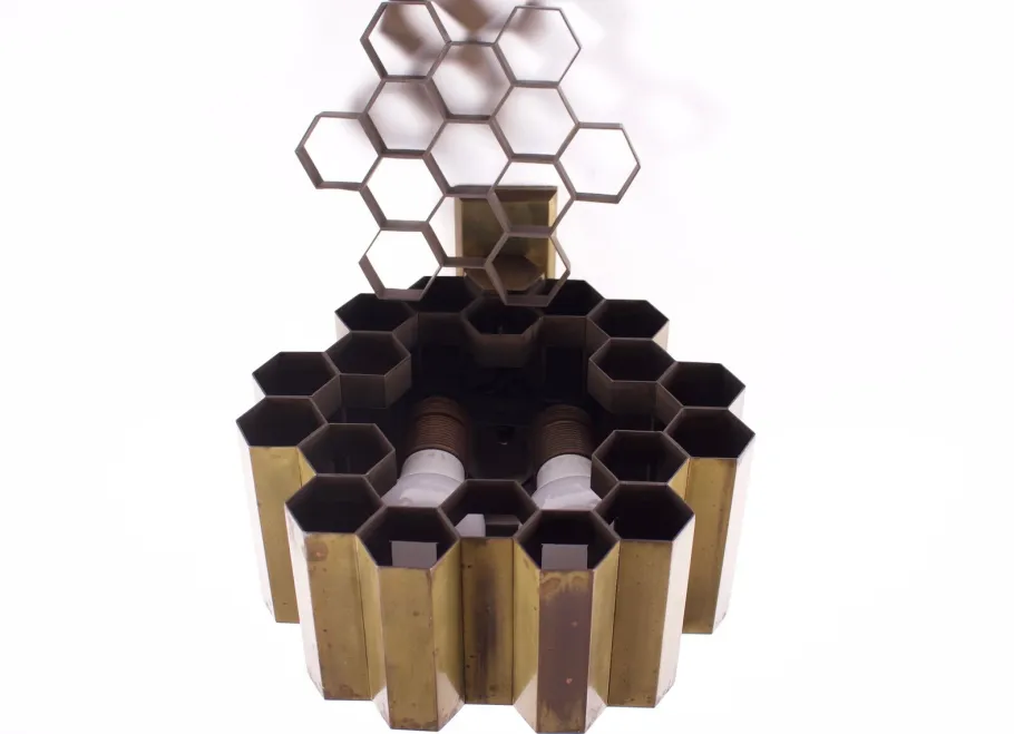 New Pamono Honeycomb Wall Lamp by Jules Wabbes, 1950s