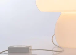 Online Pamono Huge Mushroom Table Lamp in White Murano Glass from De Majo, 1960s