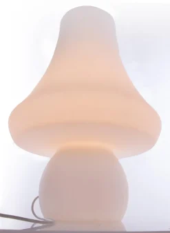 Online Pamono Huge Mushroom Table Lamp in White Murano Glass from De Majo, 1960s