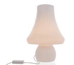 Online Pamono Huge Mushroom Table Lamp in White Murano Glass from De Majo, 1960s