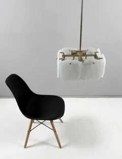 Clearance Pamono Ice Glass Bernstein Ceiling Lamp by J. T. Kalmar for Kalmar Franken, Austria, 1960s