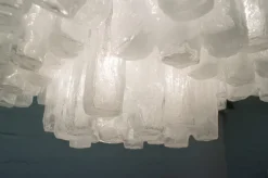 Hot Pamono Ice Glass Ceiling Lamp from Kalmar Franken Kg, 1960s