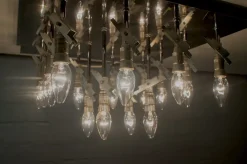 Hot Pamono Ice Glass Ceiling Lamp from Kalmar Franken Kg, 1960s