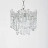 Discount Pamono Ice Glass Chandelier attributed to Kalmar Franken KG, 1960s
