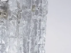 Hot Pamono Ice Glass Chandelier by J. T. Kalmar for Kalmar Franken KG, 1960s
