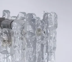 Hot Pamono Ice Glass Chandelier by J. T. Kalmar for Kalmar Franken KG, 1960s