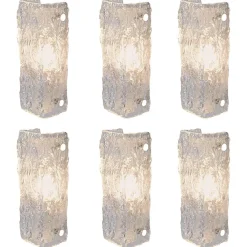 Hot Pamono Ice Glass Sconce of Wall Light from Kaiser Leuchten, 1960s