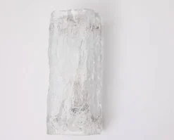 Hot Pamono Ice Glass Sconce of Wall Light from Kaiser Leuchten, 1960s