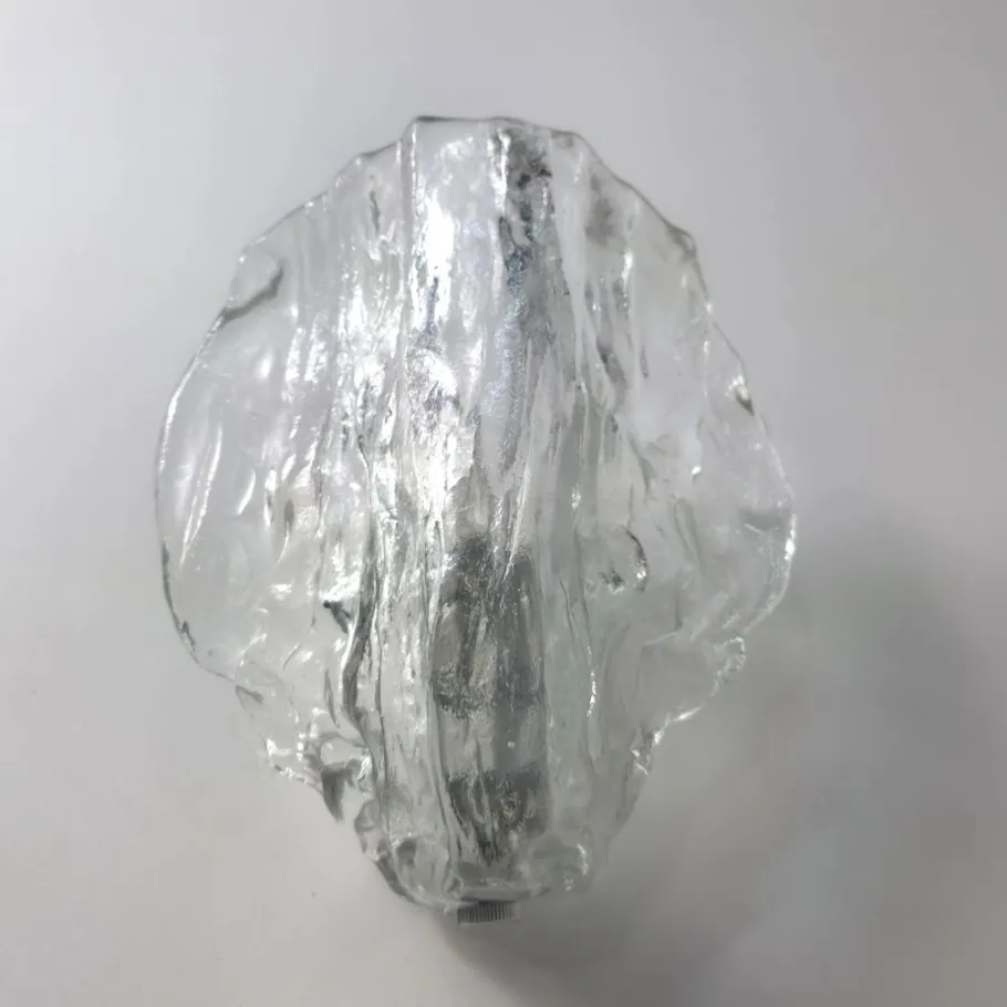 New Pamono Ice Glass Wall Lights by J. T. Kalmar for Kalmar Franken KG, 1970s, Set of 2