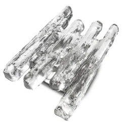 Hot Pamono Ice Glass Wall Sconce from Kalmar, Austria, 1960s