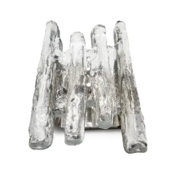 Hot Pamono Ice Glass Wall Sconce from Kalmar, Austria, 1960s