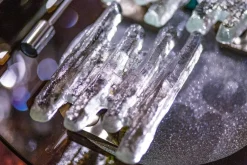 Hot Pamono Ice Glass Wall Sconce from Kalmar, Austria, 1960s