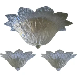Discount Pamono Ice Queen Murano Glass Ceiling Light and Sconces, 1980s, Set of 3