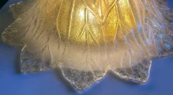 Discount Pamono Ice Queen Murano Glass Ceiling Light and Sconces, 1980s, Set of 3