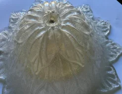 Discount Pamono Ice Queen Murano Glass Ceiling Light and Sconces, 1980s, Set of 3