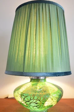 Best Pamono Ikora Glass Table Lamp by Karl Wiedmann for WMF, 1930s
