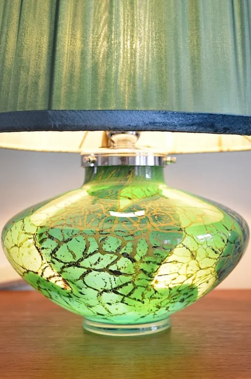 Best Pamono Ikora Glass Table Lamp by Karl Wiedmann for WMF, 1930s