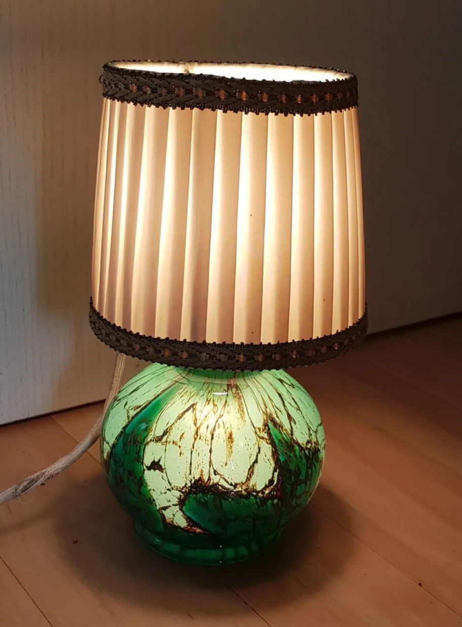 Discount Pamono Ikora Green Table Lamp by Karl Wiedmann for WMF, 1930s