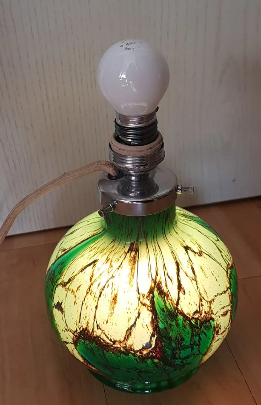 Discount Pamono Ikora Green Table Lamp by Karl Wiedmann for WMF, 1930s