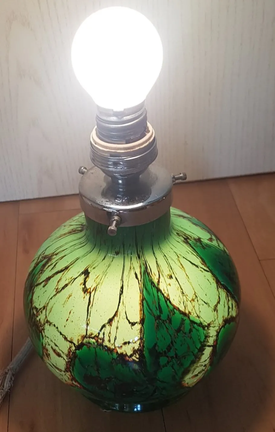 Discount Pamono Ikora Green Table Lamp by Karl Wiedmann for WMF, 1930s