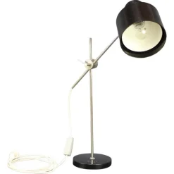 Sale Pamono Industrial Adjustable Black Bakelite Table Lamp, Former Czechoslovakia, 1970s